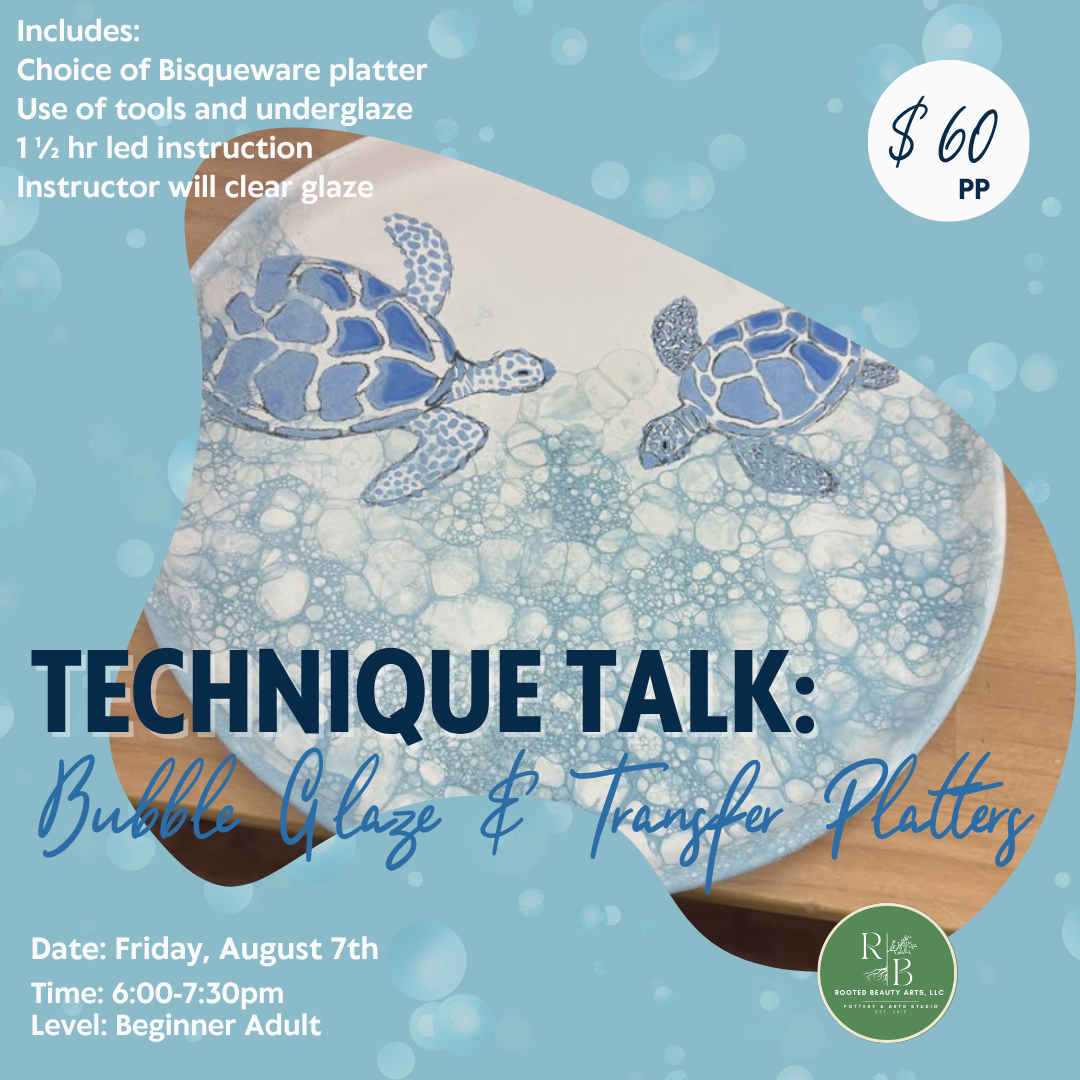 August Technique Talk: Bubble Glaze & Transfer Platters