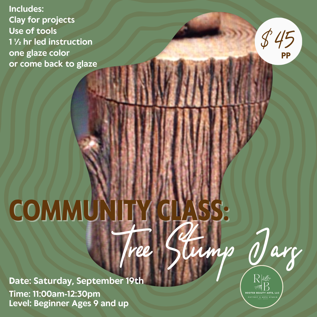 Community Class: Tree Stump Jars