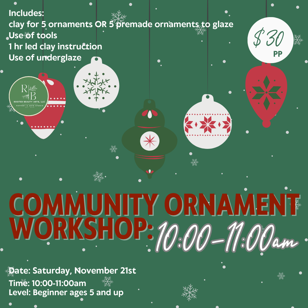 November 21st Community Ornament Workshop: 10:00am-11:00am