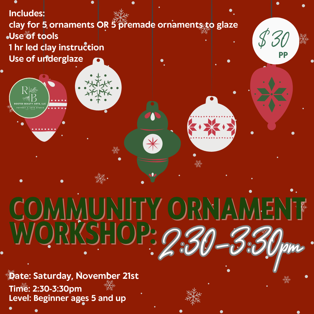 November 21st Community Ornament Workshop: 2:30-3:30pm