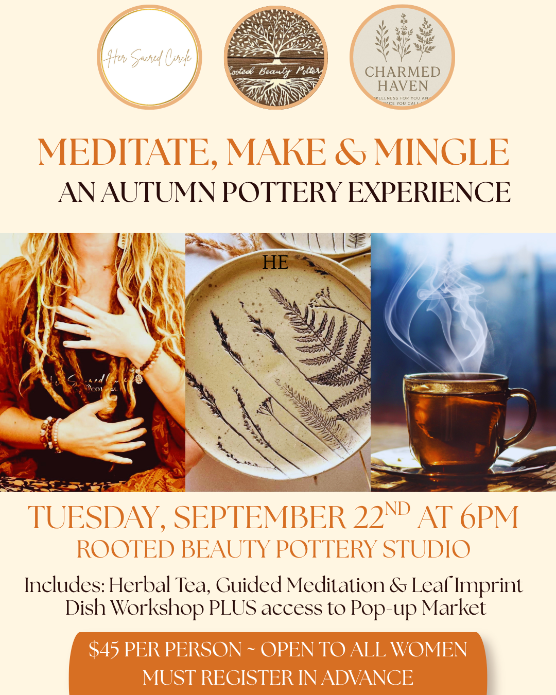 Meditate, Make, & Mingle: An Autumn Pottery Experience