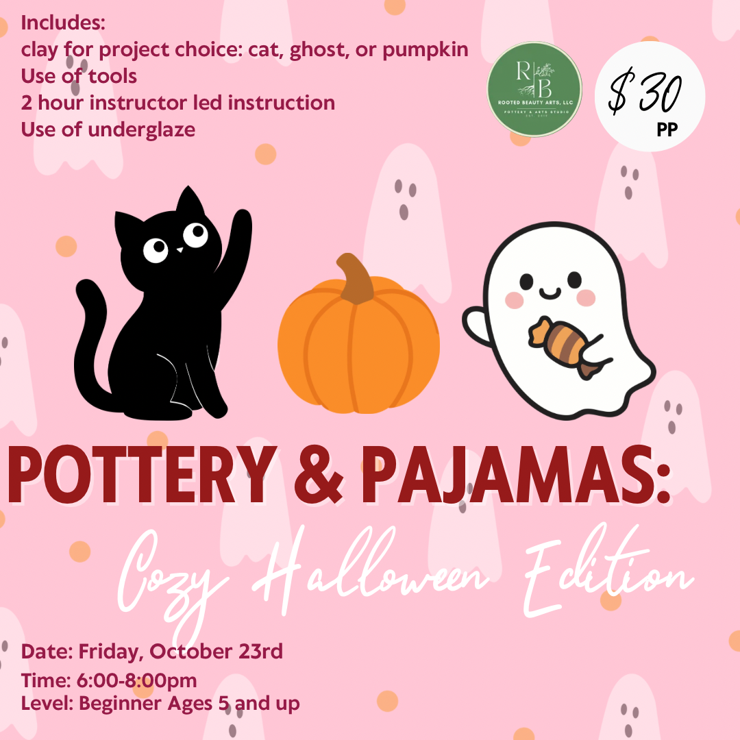 Pottery & Pajamas: Cozy Halloween Edition