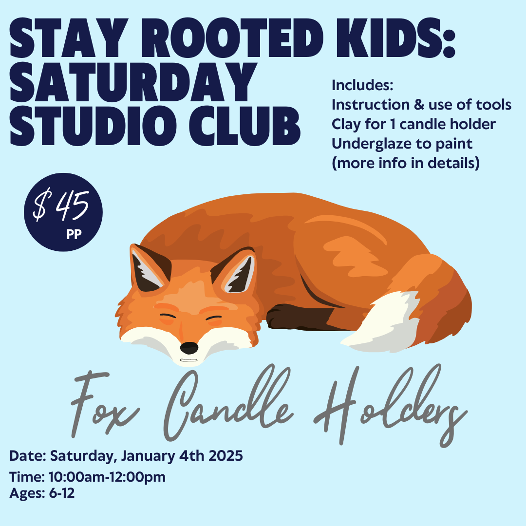 Saturday Studio Club: Clay Fox Candle Holders