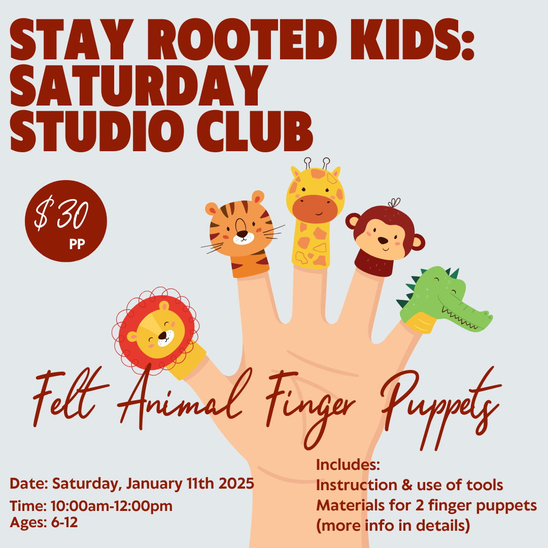 Saturday Studio Club: Felt Animal Finger Puppets