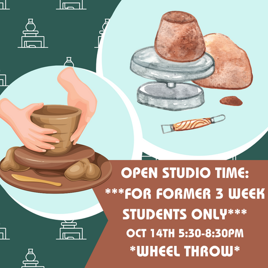 Monday Night Open Studio: October 14th (Wheel Throw)