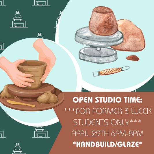 Monday Night Open Studio: April 29th (Handbuild/Glaze)