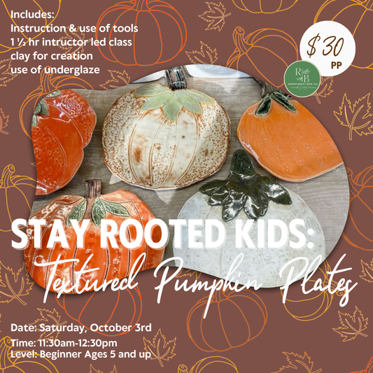 Stay Rooted Kids & Family: Textured Pumpkin Plates