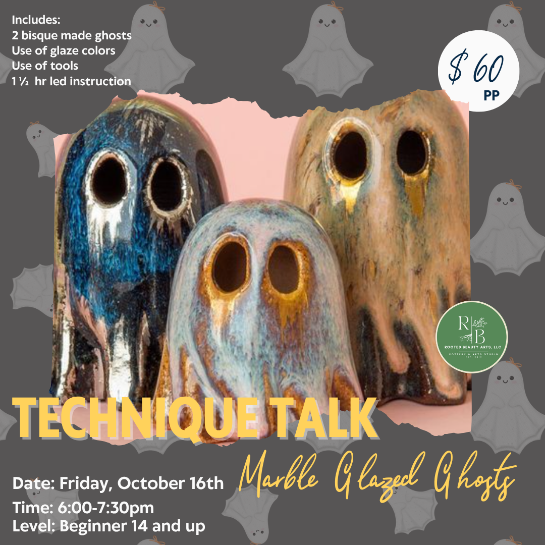 October Technique Talk: Marble Glazed Ghosts
