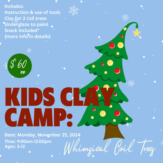 November 25th One Day Kids Camp: Whimsical Coil Trees