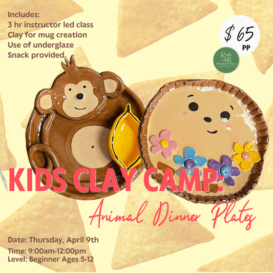 April 9th One Day Kids Camp: Animal Dinner Plates
