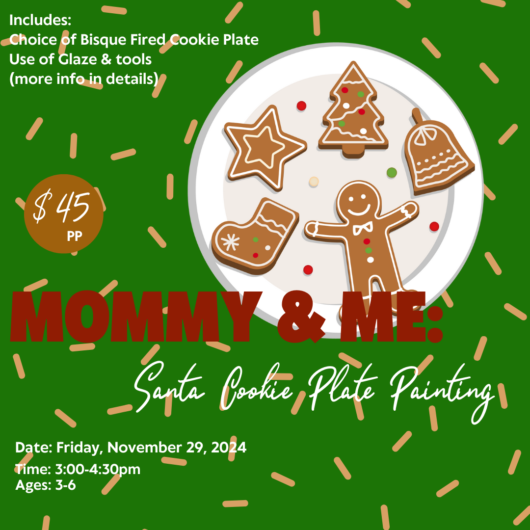 Mommy & Me: Santa Cookie Plate Painting