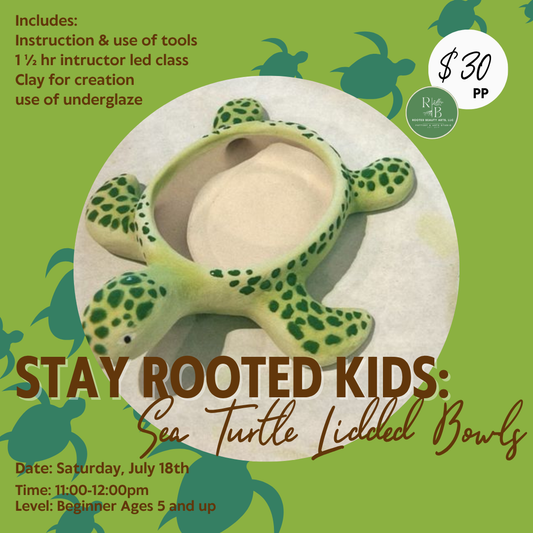 Stay Rooted Kids & Family: Sea Turtle Lidded Bowls