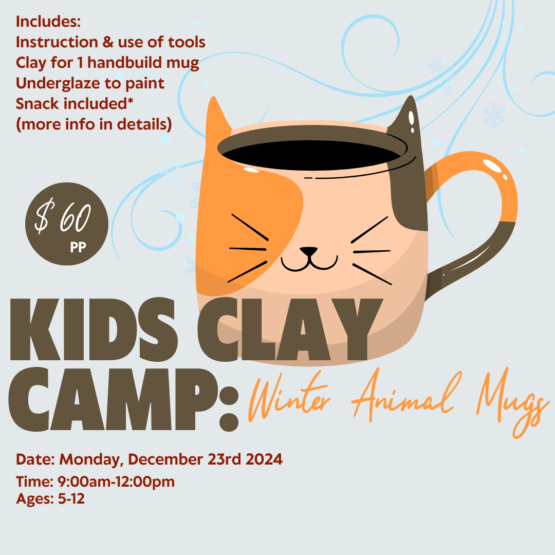 One Day Kids Clay Camp: Winter Animal Mugs