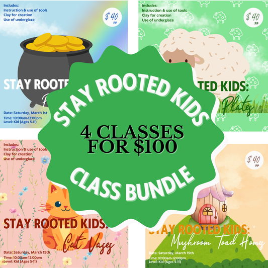 Stay Rooted Kids: March Saturday Studio Club Package