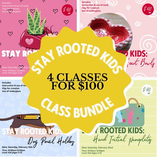 Stay Rooted Kids: February Saturday Studio Club Package