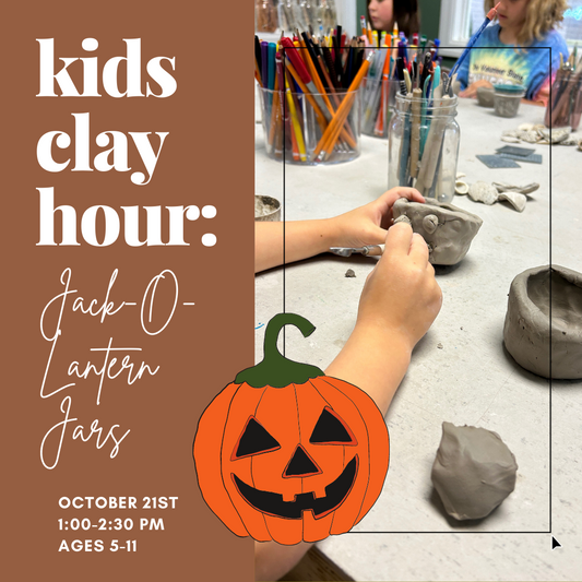 Kids Clay Hour: Jack-O-Lantern Jars