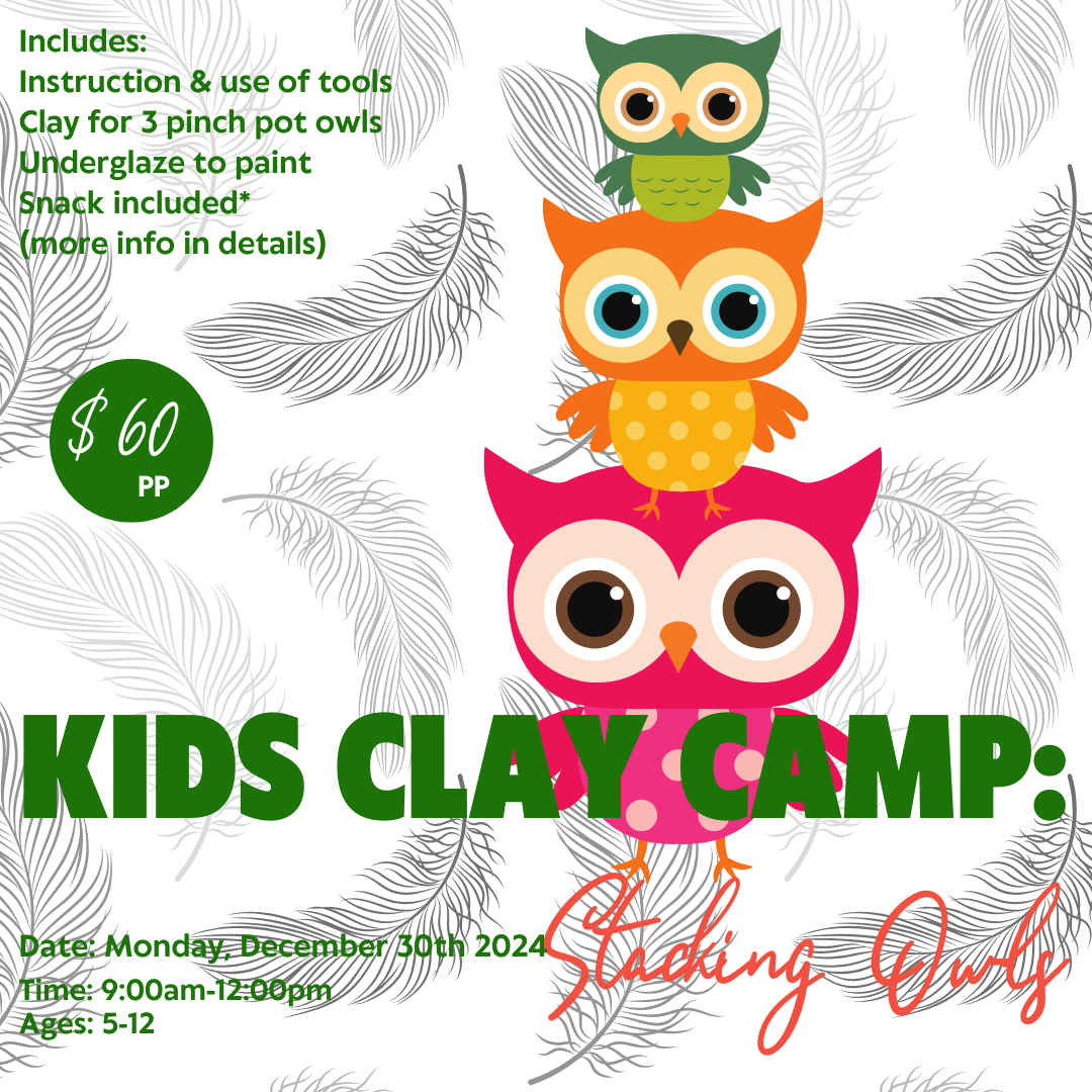 One Day Kids Clay Camp: Stacking Owls