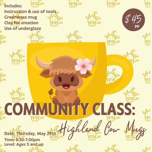 Community Class: Highland Cow Mugs