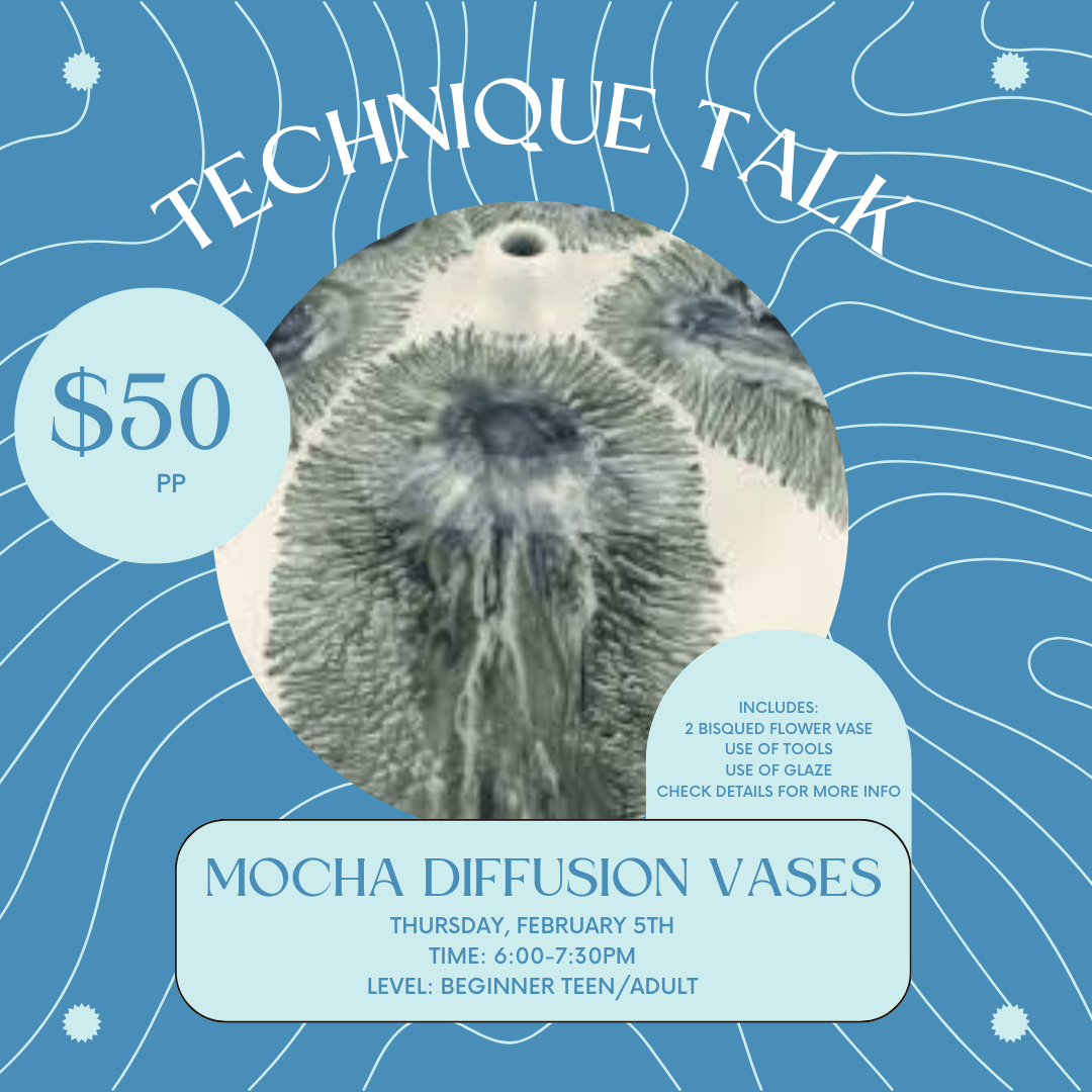 February Technique Talk: Mocha Diffusion Vases